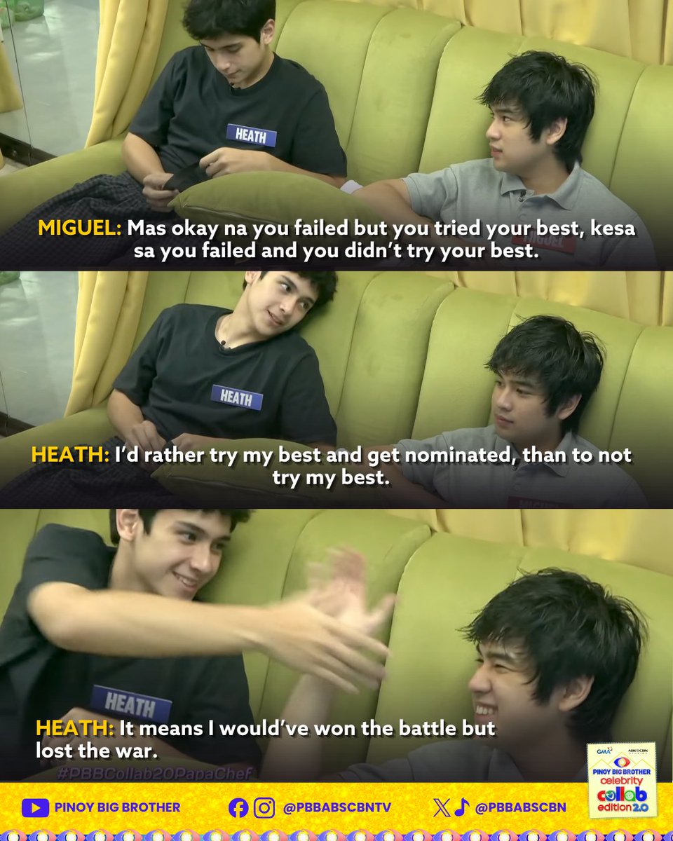 PBBabscbn's tweet image. STAY STRONG, HEAGUEL!!! 💪

Tumutok sa Pinoy Big Brother Celebrity Collab Edition 2.0 araw-araw! 👀🏠

📺 Weeknights
⏰  PM – GMA, Kapuso Stream, ABS-CBN Entertainment YouTube Channel &amp;amp; iWant
⏰  PM – Kapamilya Online Live

📺 Sat &amp;amp; Sun
⏰  PM – GMA, Kapuso Stream, ABS-CBN…