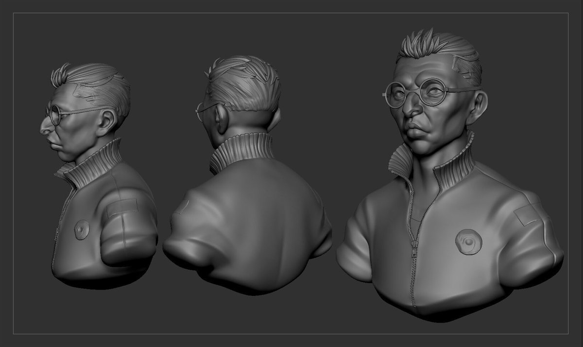 sharedandraw's tweet photo. Kim Kitsuragi – Fanart Bust 🪩

Sculpted and polypainted in ZBrush.

One of my favorite characters from Disco Elysium.

#3DArt #CharacterArt #ZBrush #Polypaint #DiscoElysium https://t.co/efKeD2anDV