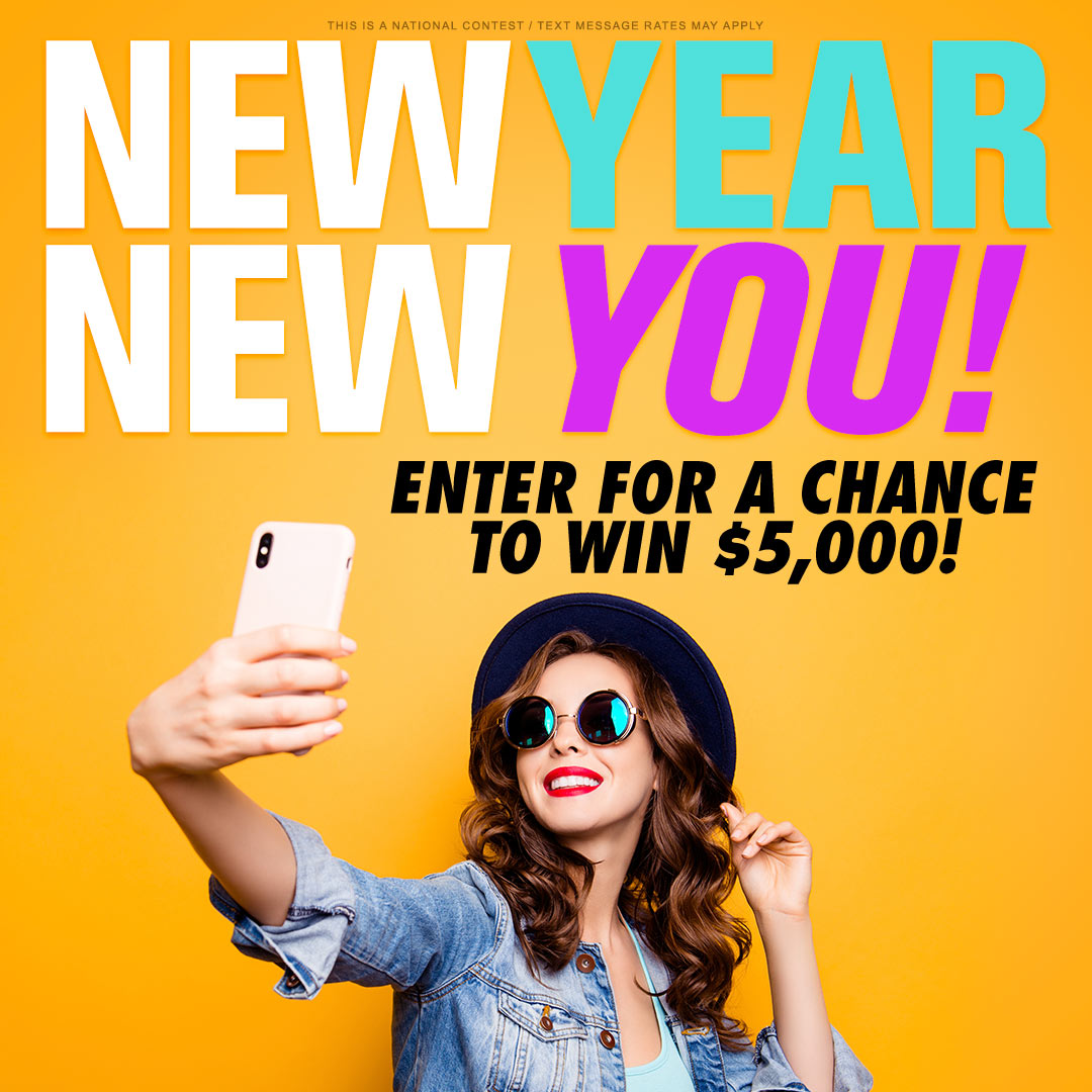 ck1055's tweet photo. Let's kick-start your New Year with a bang!💥 If you've decided to be healthier, start a fresh hobby or explore more this year, we've got something special for you. You could win $5,000!🎉 Visit our website now &amp; enter the national contest! 🍀#NewYearNewYou #Win5000 https://t.co/O4k2UxL4BB