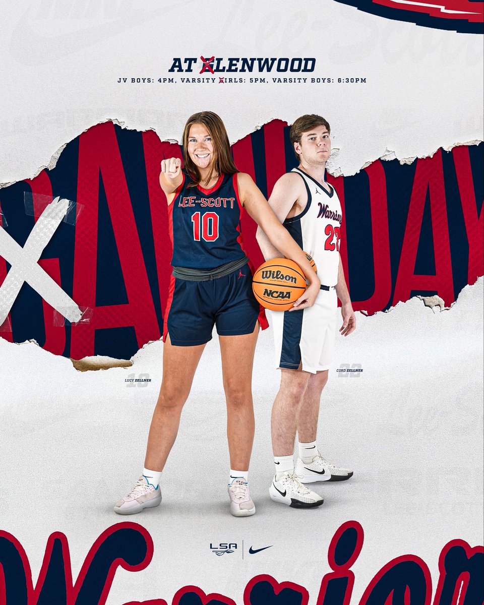 LSA_Warriors's tweet photo. Round✌️versus the ❌ators.

🏀🆚 Glenwood
🕕 4 PM (JV Boys)
      5 PM (Varsity ❌irls)
      6:30 PM (Varsity Boys)
🏟️ ❌lenwood ❌ymnasium

#HailAcademy🍢 https://t.co/mPXJa4spsq