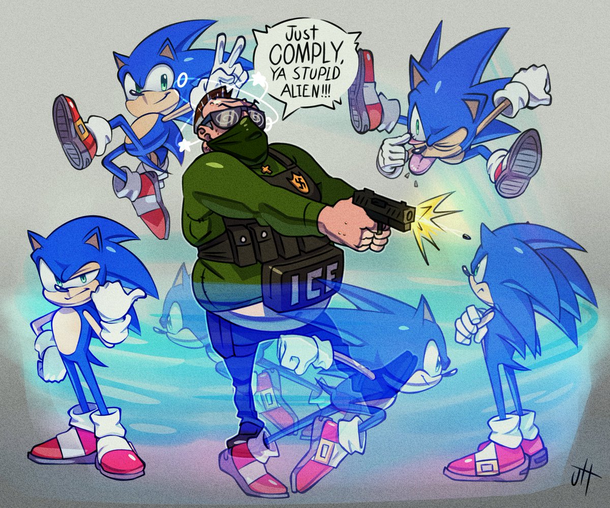 GamerTimeArtz's tweet image. Messing with some slowpokes 
🦔🔵💨🧊