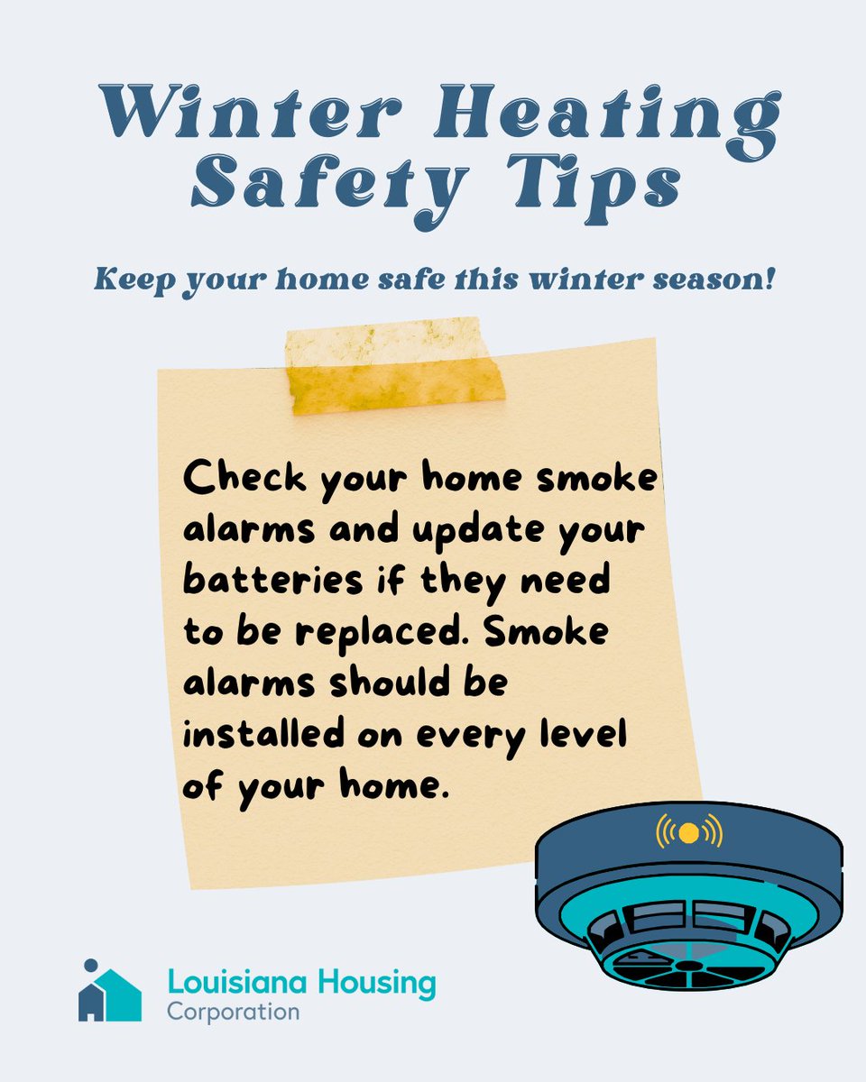 Let’s start the New Year by protecting your household. A good idea is to check the smoke alarms in your home. <a href="/GOHSEP/">Louisiana GOHSEP</a> recommends that a new battery should be installed in all of your smoke alarms once a year. A smoke alarm can save your life. Make sure to check it.