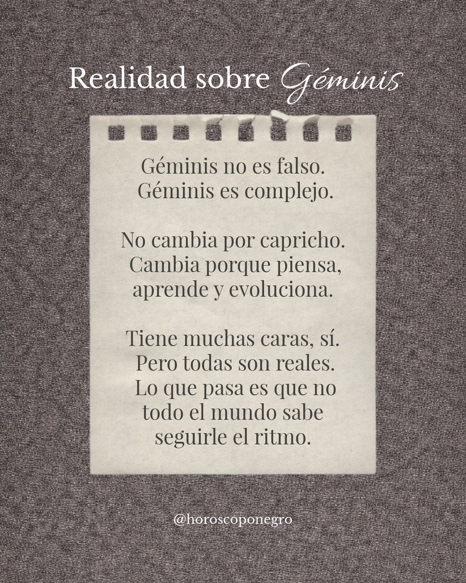 Porque no es lo mismo lo que dicen de ti,
que lo que realmente eres. 🔮