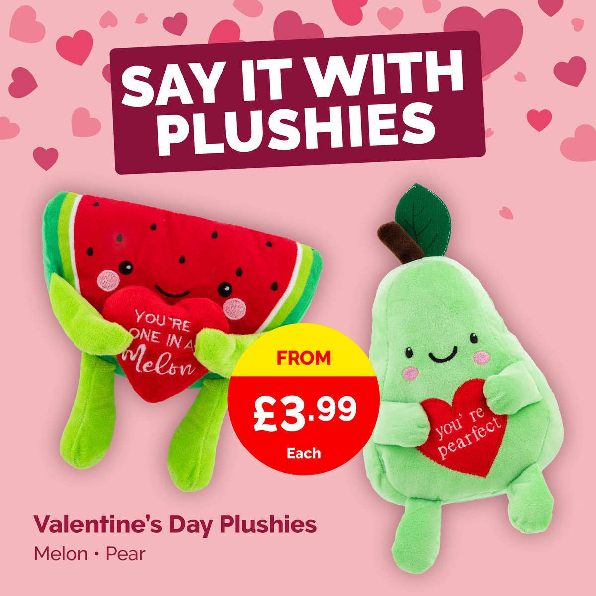 Poundstretcher1's tweet image. Say it with a plushie this Valentine's 😍 #plushie #valentine #poundstretcher