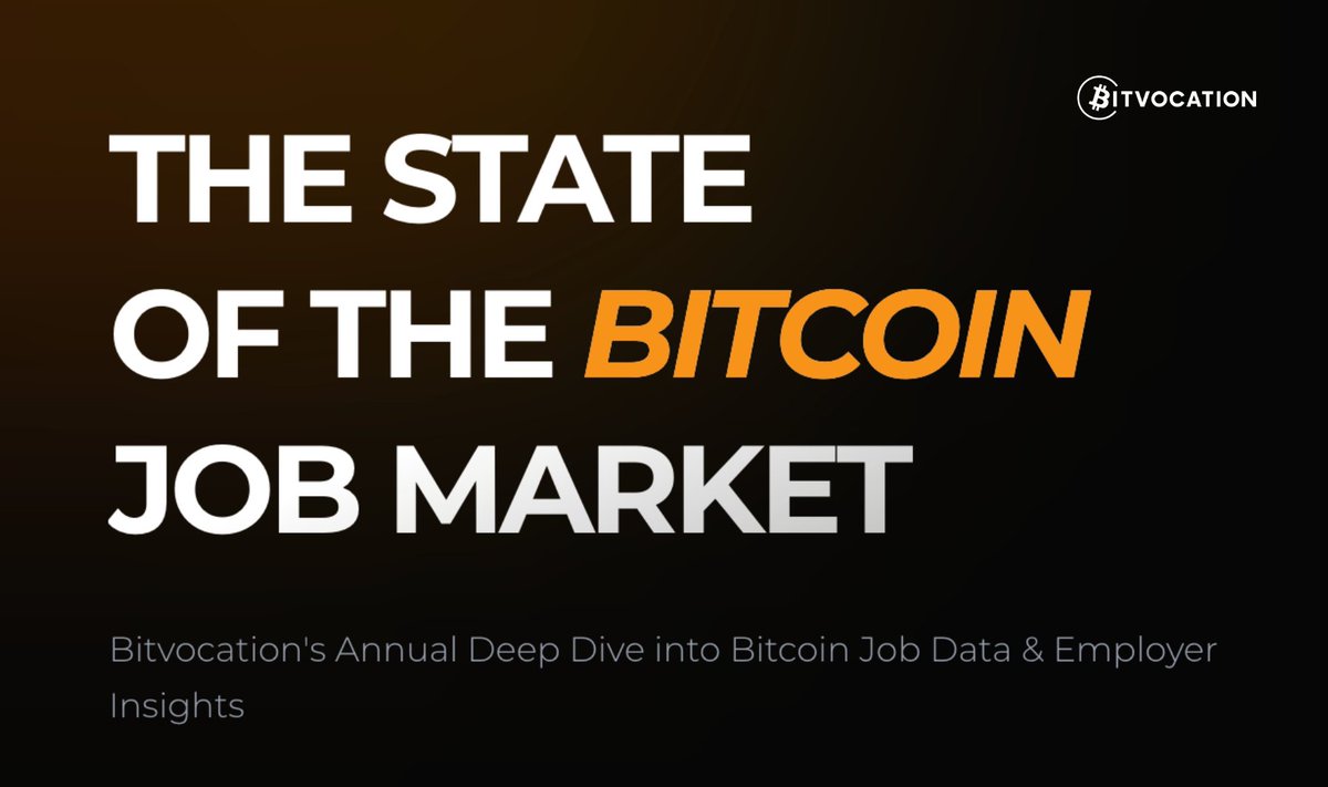 🚨 We just published our 𝟮𝟬𝟮𝟱 𝗔𝗻𝗻𝘂𝗮𝗹 𝗕𝗶𝘁𝗰𝗼𝗶𝗻 𝗝𝗼𝗯  𝗠𝗮𝗿𝗸𝗲𝘁 𝗥𝗲𝗽𝗼𝗿𝘁. • Real data. • Real employer insights. • What it  𝘢𝘤𝘵𝘶𝘢𝘭𝘭𝘺 takes to work in #Bitcoin today — beyond job boards