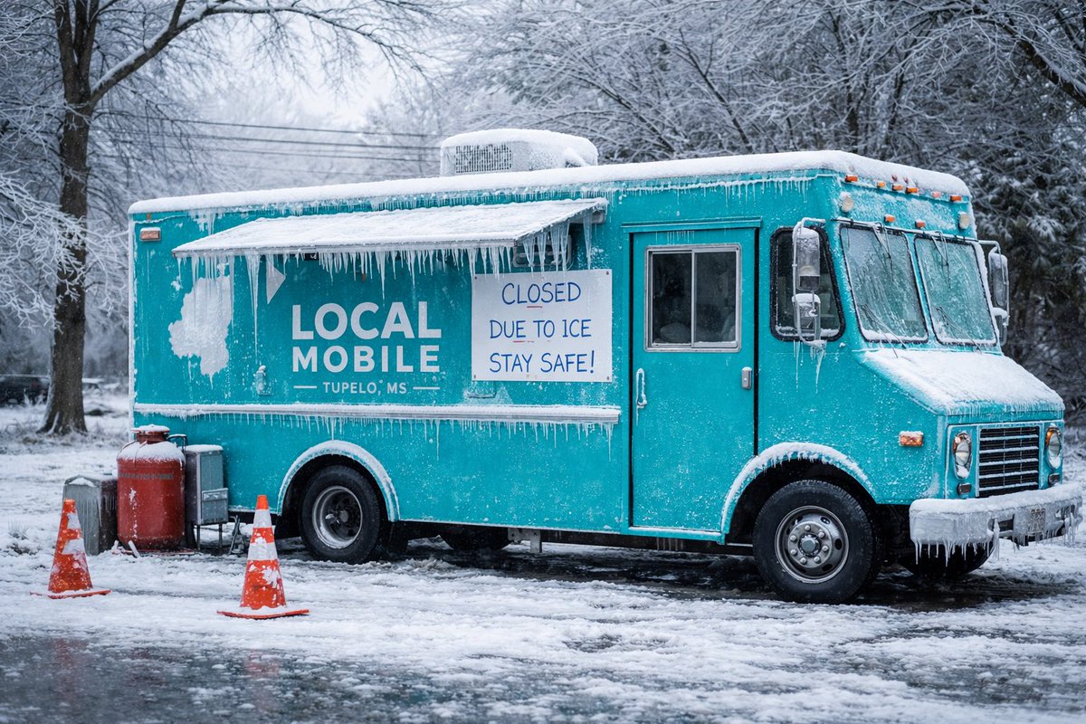 We’ll be closed today due to icy conditions. Sorry y’all. We’ll keep you updated on reopening. Not a real image.