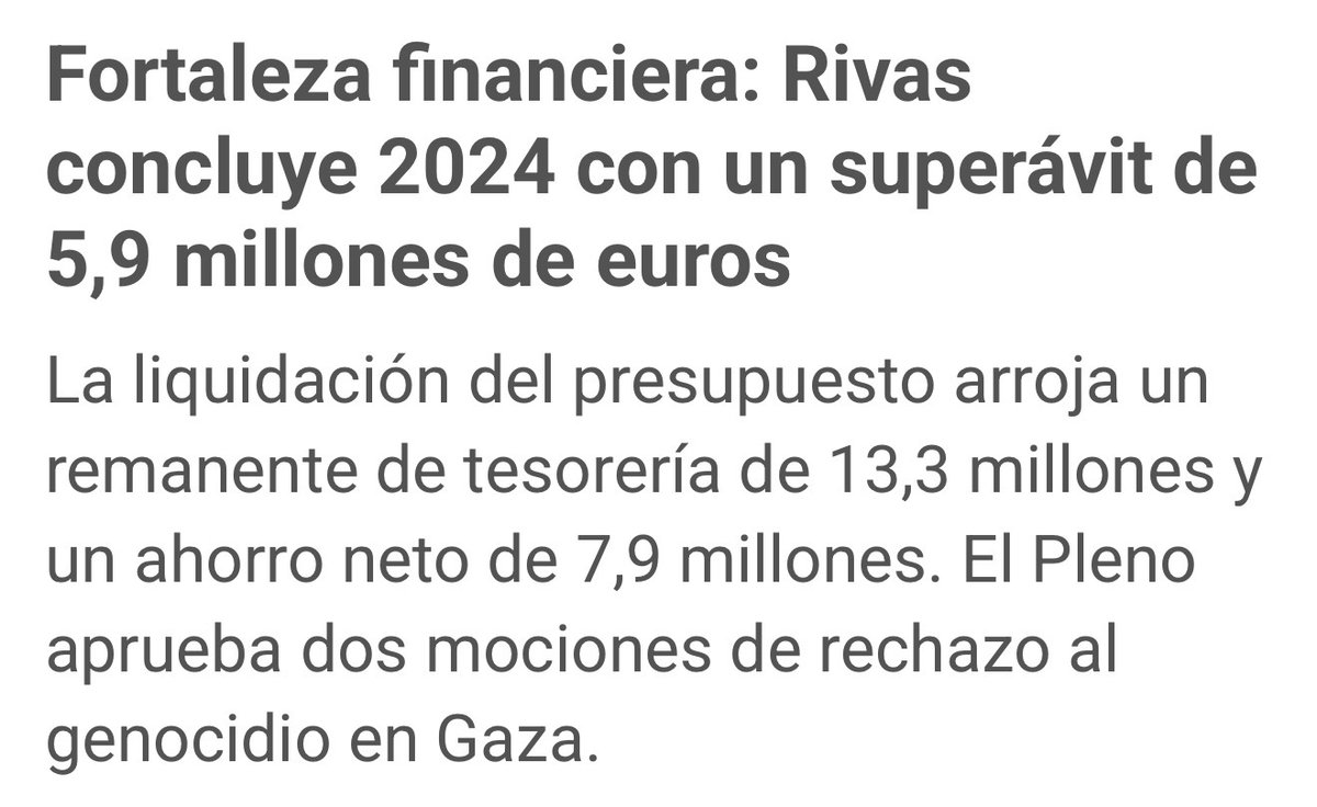 Jess38408700's tweet photo. @diarioderivas Apostando claramente por lo público, luego que si hay 6M€ de superávit y otras mentiras… https://t.co/JRxVDJUEe4