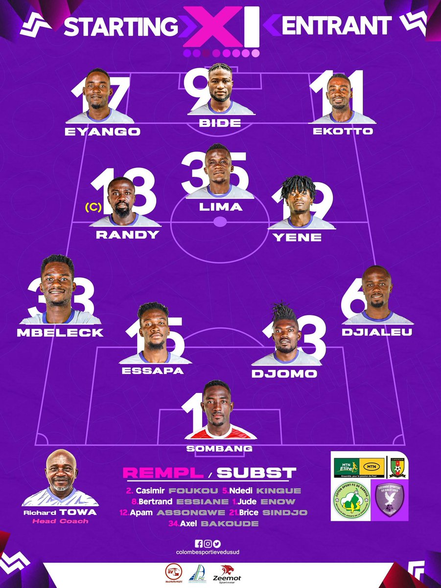 Twitta 😊 
Vous allez bien ? Nous avons fait un match nul hier,nous restons à Garoua pour le match de mercredi.
Merci pour le soutien 👌🏾
#EP17