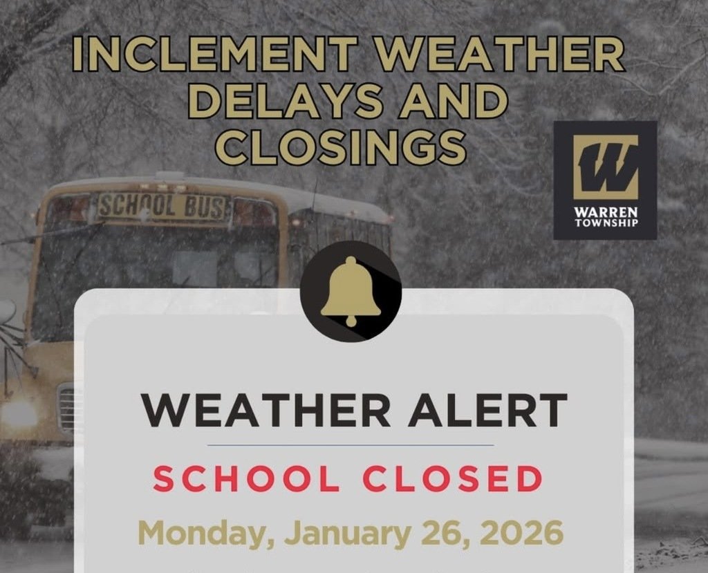 Due to weather conditions, MSD Warren Township Adult Ed school, will be closed Monday, January 26, 2026.