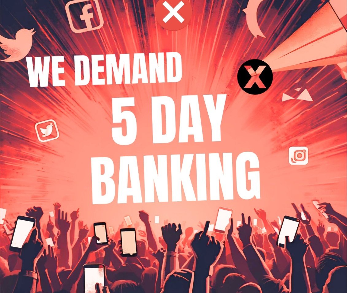 rakeshktripathy's tweet photo. #5DayBankingNow
#AIBOC https://t.co/CHqgQIOnEV