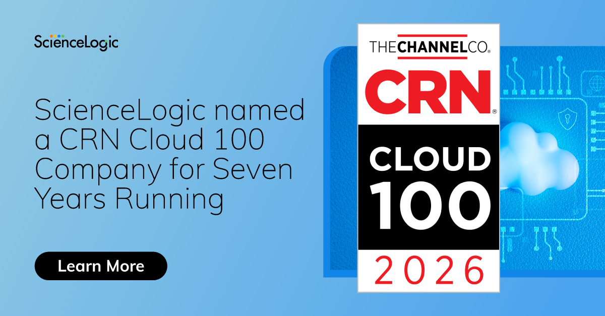 ScienceLogic's tweet photo. We're proud to share that ScienceLogic has been named to the @CRN Cloud 100 for the seventh consecutive year! This recognition reflects our continued innovation as we help teams modernize operations across hybrid and cloud environments.
π Read more: https://t.co/Dj81jhCYRo https://t.co/U1RpQ8MANB