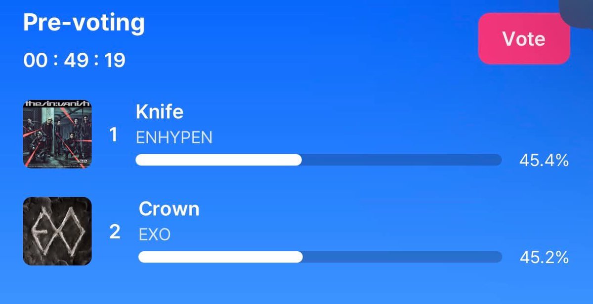 tranminnoc's tweet photo. ENGENE PLS , VOTE FOR KNIFE ON MNET PLUS https://t.co/0duxJw5Bak