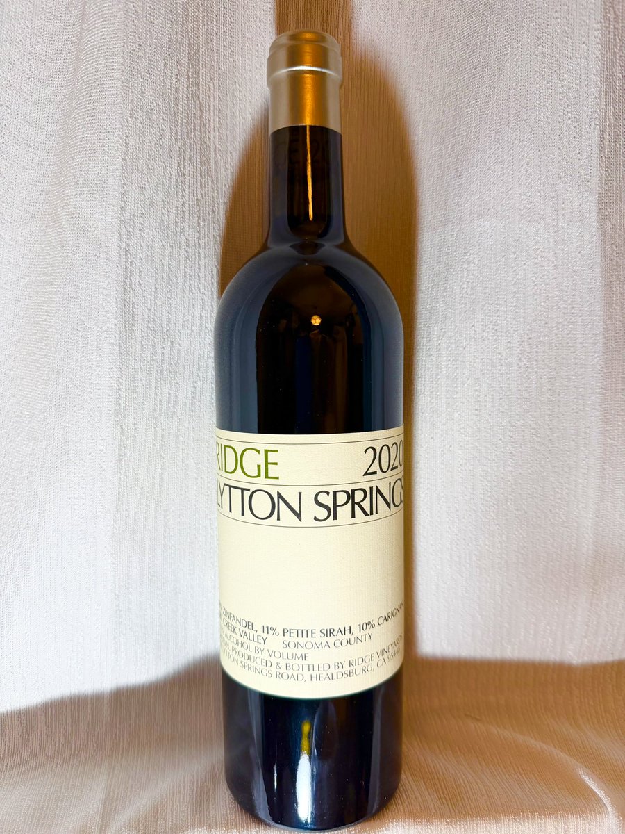 Lytton Springs 2020 リットン スプリングス Ridge Vineyards リッジ