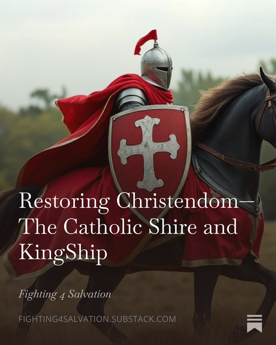 Restoring Christendom—The #CatholicShire and KingShip (link in comments)

#Catholic #Catholicism #CatholicTwitter #CatholicX #CatholicChurch