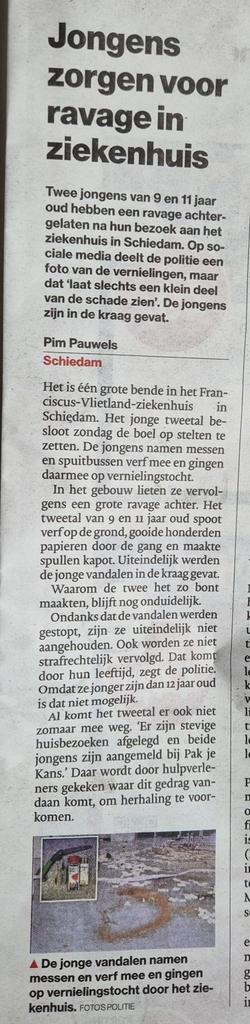 Incident met messen in Schiedam