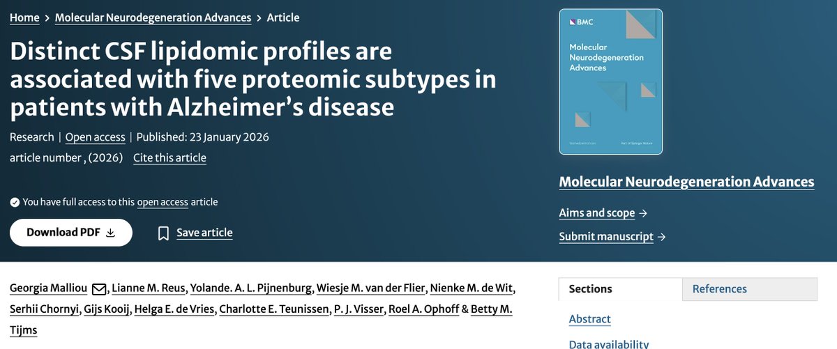Molecular Neurodegeneration Advances tweet media