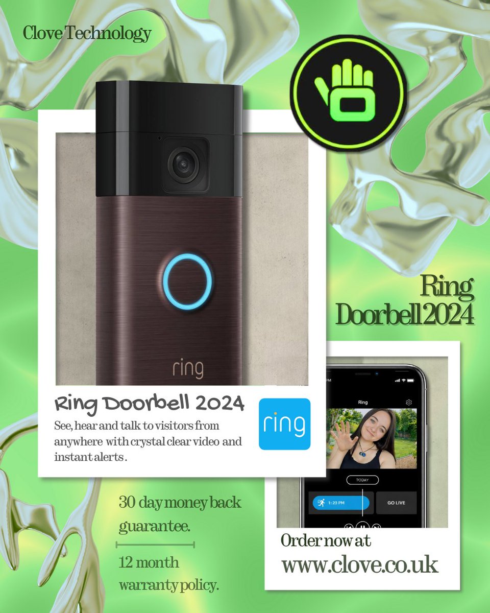 clovetechnology's tweet image. Home security just had an upgrade! The 2024 Ring Doorbell, complete with floor to ceiling camera angle, enhances motion detection AND night vision! Check out more on our TikTok #SustainableTech #tiktoklive #TikTokShop #clovetechnology #tiktok #ringdoorbell