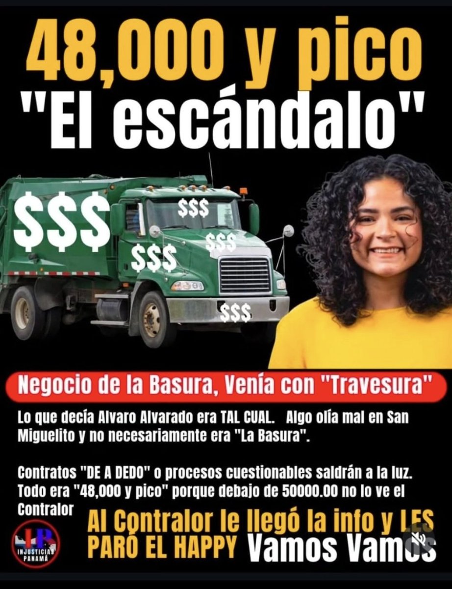 Ahora qué dice Irma de estos contratos “casualmente” por debajo de USD 50,000, para evitar el refrendo del Contralor, siempre con el mismo grupo económico, usando distintas sociedades. 
Eso es fragmentación del gasto y elusión del control fiscal. Que se investigue.
<a href="/raisabanfield/">Raisa Banfield #PanamáSoberana🇵🇦</a>