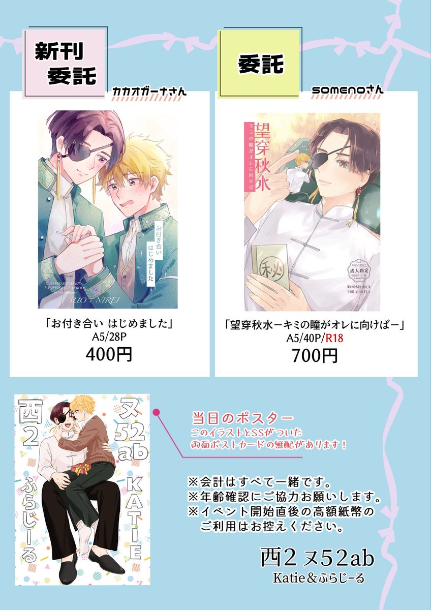 よろしくお願いいたします！ 無配のポストカード（イラストとSSの両面