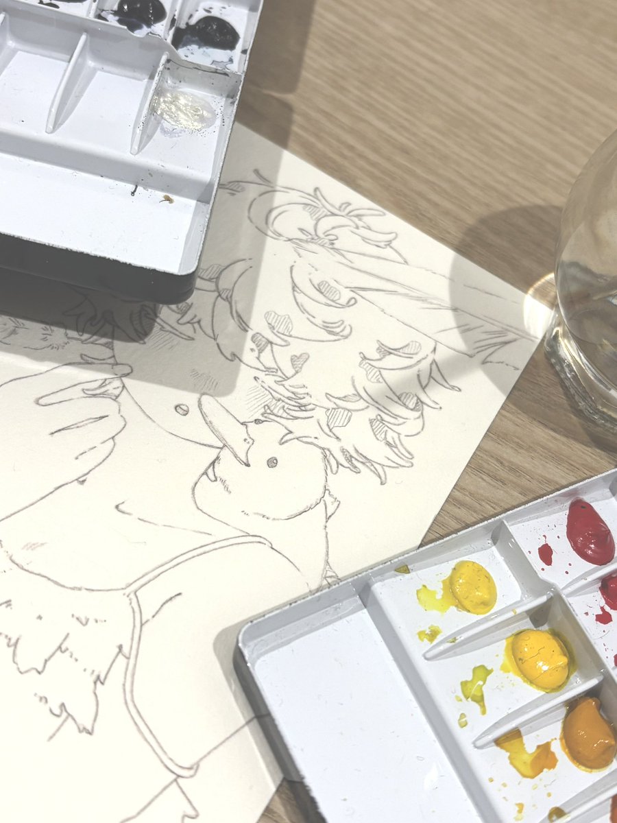 ふわふわ展に置くドローイングできた