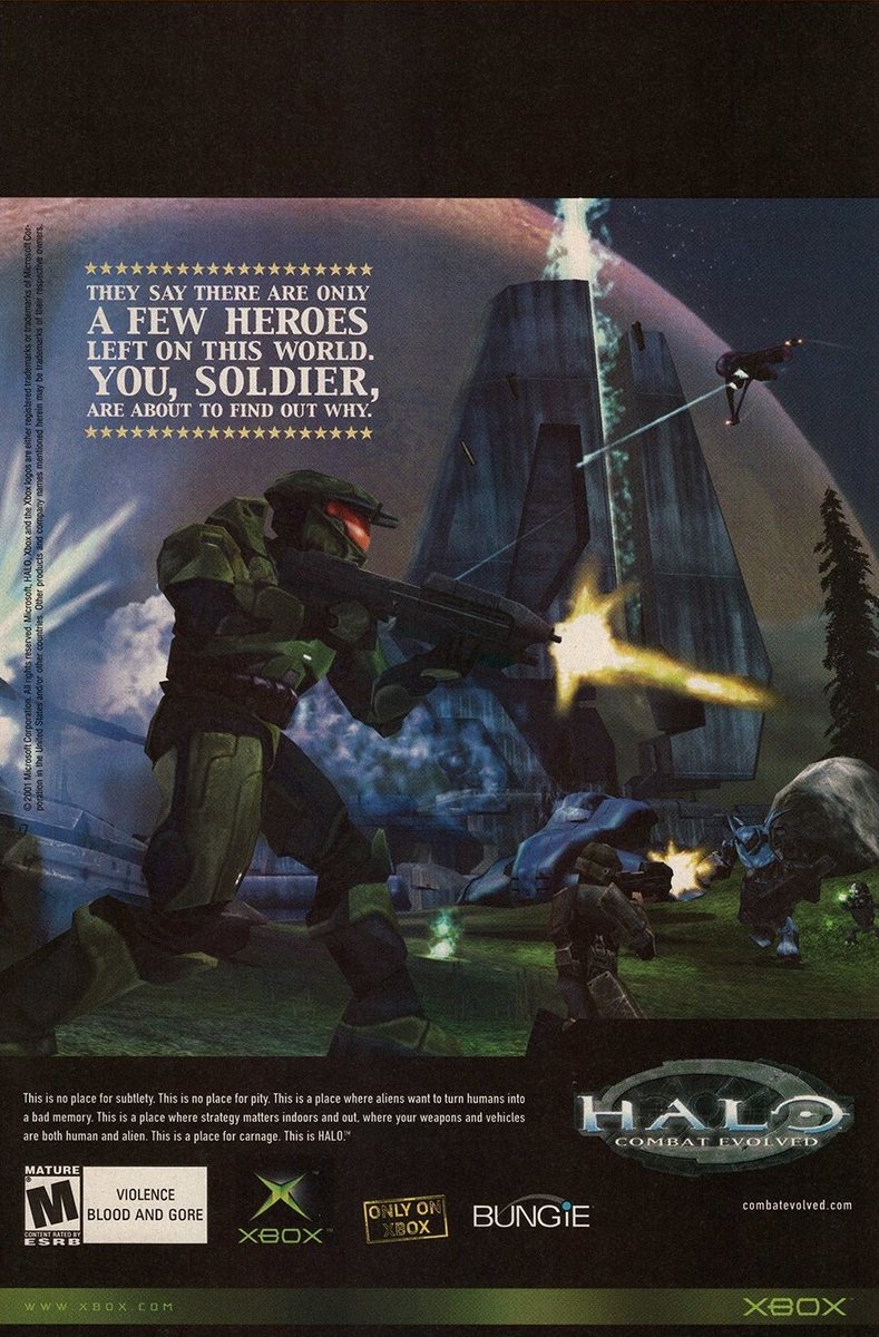 Kidskull51's tweet image. Halo CE marketing was a whole vibe.