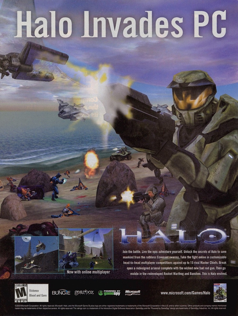 Kidskull51's tweet image. Halo CE marketing was a whole vibe.