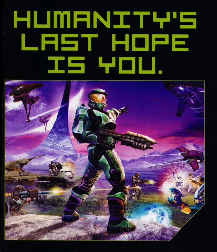 Kidskull51's tweet image. Halo CE marketing was a whole vibe.