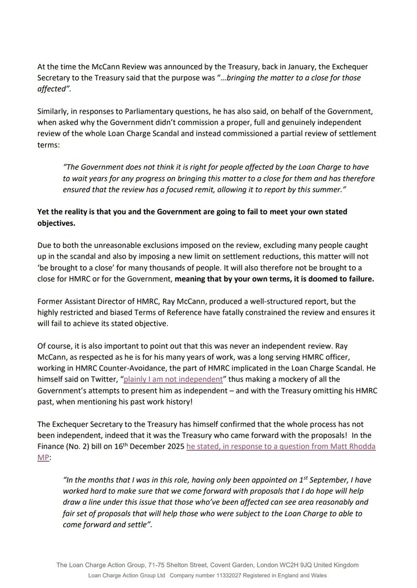 Loan Charge Action Group [LCAG] tweet media