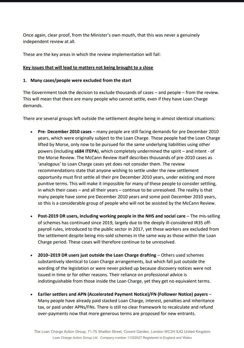 Loan Charge Action Group [LCAG] tweet media