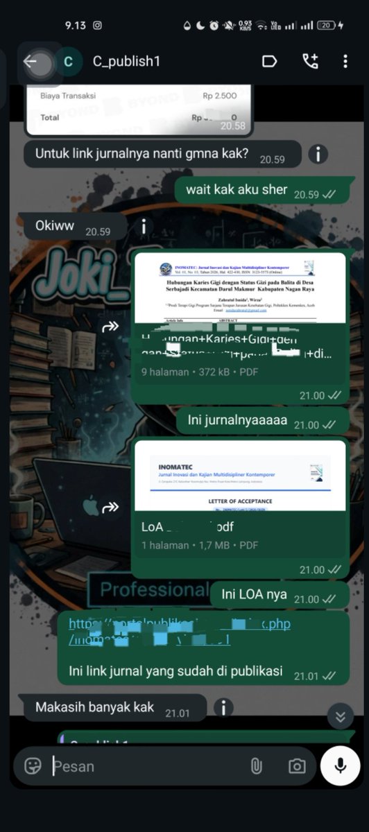 Joki Jurnal, Skripsi, Tesis & Olah Data -SA tweet media
