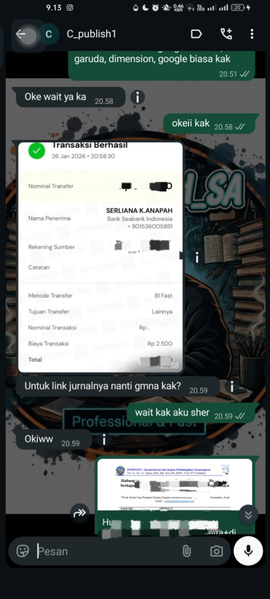 Joki Jurnal, Skripsi, Tesis & Olah Data -SA tweet media