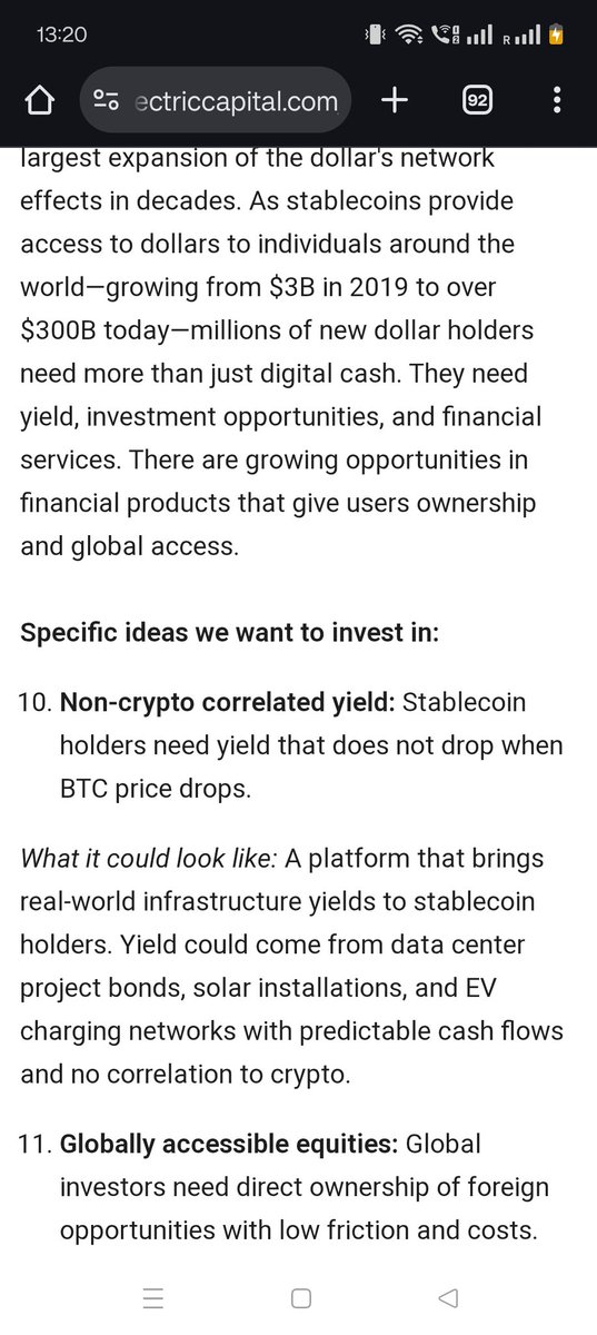 DoctorPrk's tweet photo. Loved this wonderful excerpt on the recent research summary by @ElectricCapital 

Stablecoin defi yield generated from profitable real world infrastructure is the real deal 

This is the RWA 2.0 in the making, independent of BTC drops https://t.co/1pX41PZCzr