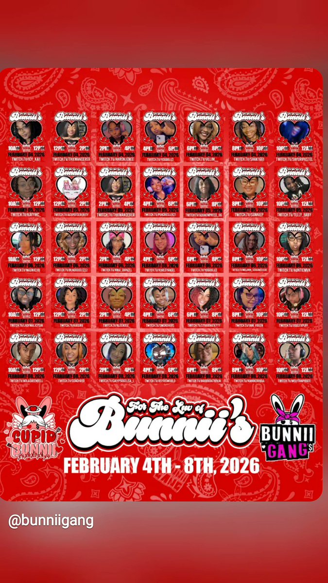 bunniigang's tweet photo. THE #FORTHELUVOFBUNNIIS RAID-A-THON IS NEXT WEEK, FEB 4TH FEATURING
@icy_kaii @ThxWanderer @_Ahronjenee @Yogoblu3 @vllim__ @Shak1661 @SayuriPastel @KayyUso @acupofserenity @Peachesluv21 @aqua_empress @ItsSunnieP @Telly___Baby @OfficialMitchie @blaqueice1222 @nika_quinzel @Kurleyangel @syke_delic @AuntieMVK @ladymalicysin @Kaisiriiz @aleerose57 @smoke_hers @StrawHatKyyy @ViXeN_KaI @jigglyxpuff_ @NolaQueenRell @CoachG90_ @calypsogelisa_l @OsyrisWorld @Just_Maddii @kamikorinaa @Mely_Tha_Pirate ❤️🤘🏾🐰 #BUNNIIGANG