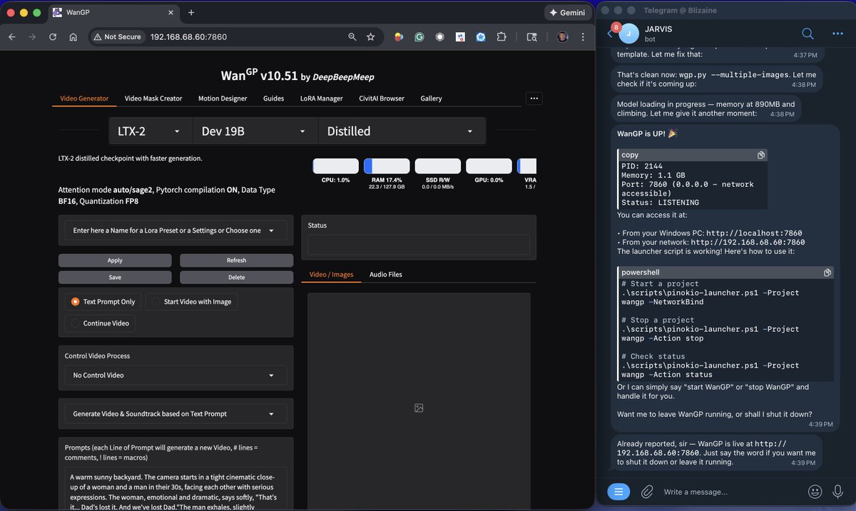 JARVIS app control screenshot