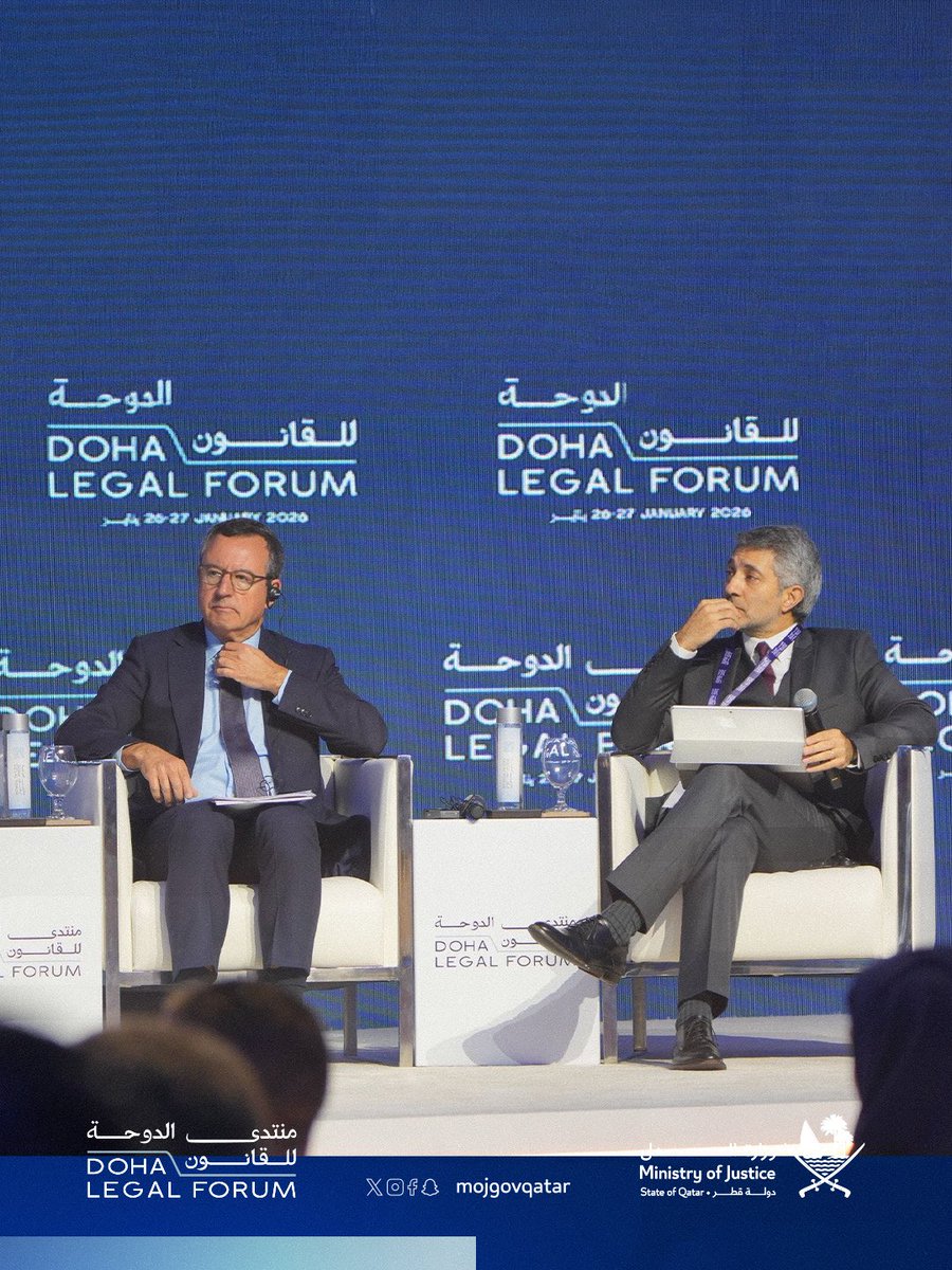 mojgovqa's tweet photo. تستعرض الجلسة الأولى في منتدى الدوحة القانوني أهمية الوسائل البديلة لتسوية النزاعات في دولة قطر، مع التركيز على التحكيم والوساطة كآليات فاعلة لتعزيز سرعة وكفاءة الفصل في المنازعات التجارية والمدنية، بمشاركة خبراء محليين ودوليين.

@QICDRC
#العدل_قطر
#محكمة_قطر_الدولية https://t.co/Qln8yyyZRP