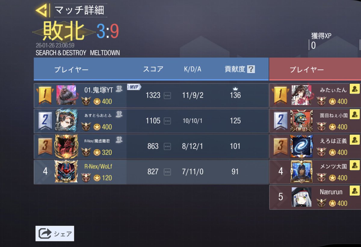 1月26日(月)22時スクリム

vs <a href="/chain_CoDm/">ちぇーん</a> さん

2-2 draw

ありがとうございました。