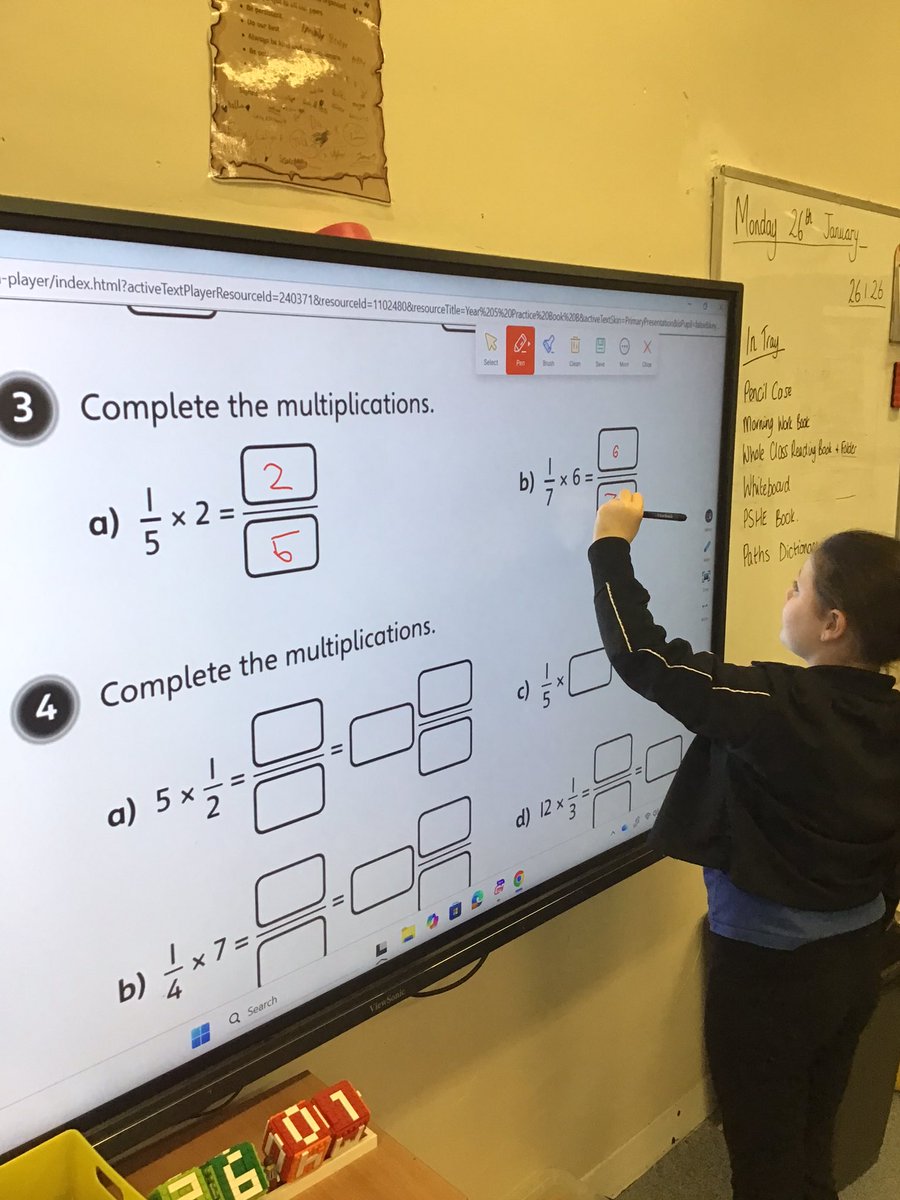 We continued writing our cliffhanger narrative today. We loved reading our ideas out to the class. Our PATHS emotion dictionary also came in useful for describing our character feelings.

We also started to multiply a unit fraction by an integer.

<a href="/StPPPrimary/">St Peter & St Paul Catholic Primary School</a>