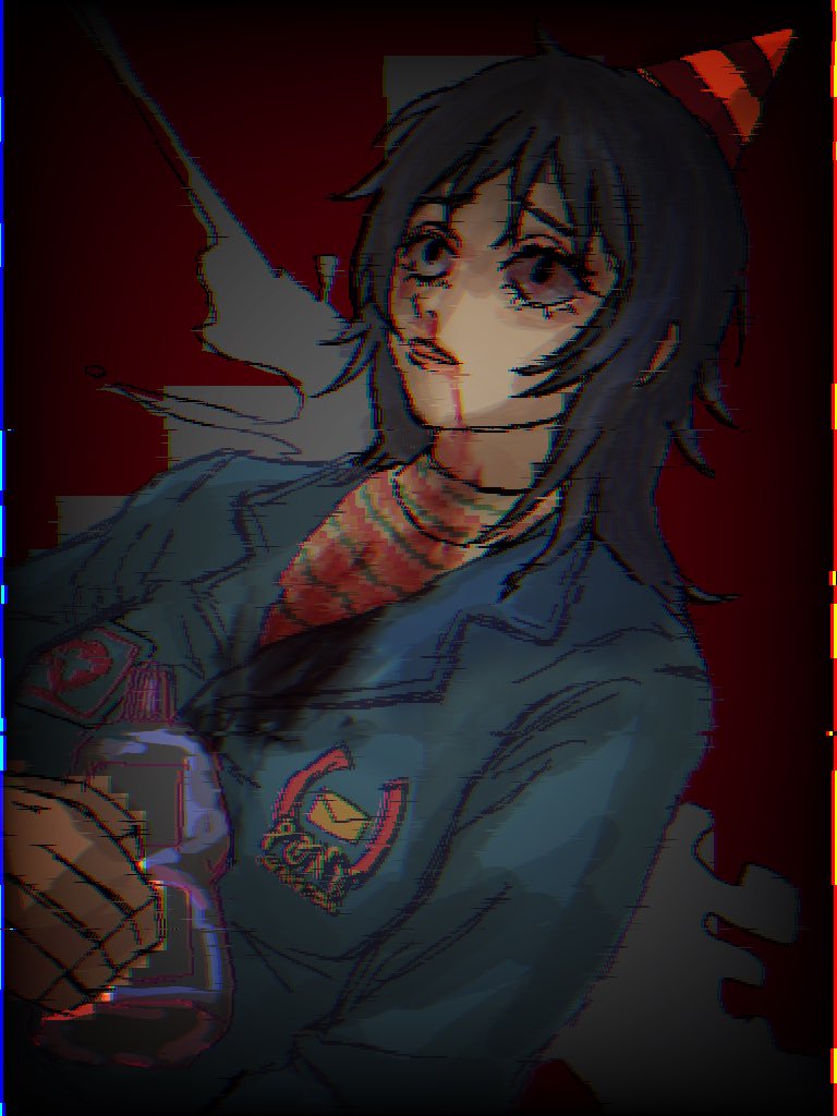tsuruko_6's tweet photo. 🎂🧿🪓

#mouthwashinganya #Mouthwashing #マウスウォッシング #イラスト #illustration https://t.co/CaEp4m21bx
