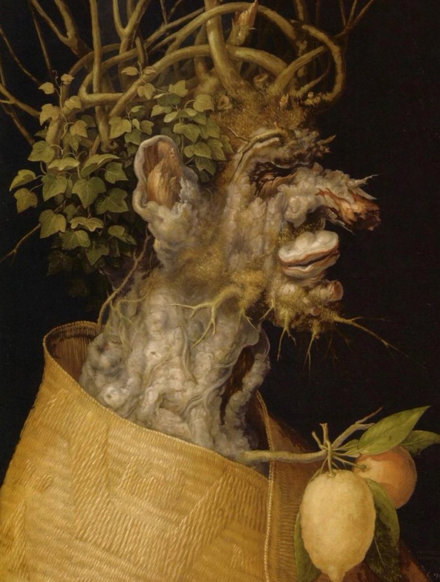 Giuseppe Arcimboldo - “Invierno” (1573) 

Es una de las cuatro pinturas que componen la serie “Las estaciones” del artista italiano, famoso por sus retratos hechos a partir de objetos —flores, frutas, animales o, como en este caso, ramas secas y cortezas— que forman rostros