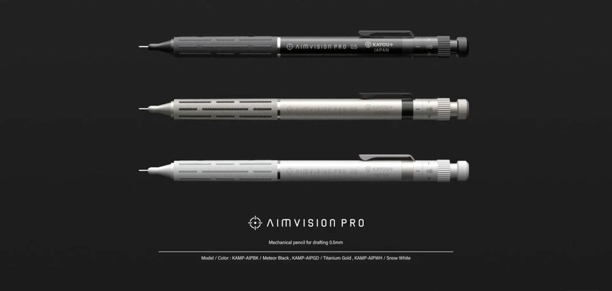 KAYOU「AIMVISION PRO」📐
視覚と動作のズレを極限まで削減した製図用シャープペン。
精密な描線を求める方へ ✨
#AIMVISIONPRO #製図用シャーペン #描写力 #技術系シャーペン #精密設計 #文具沼 #ステーショナリー