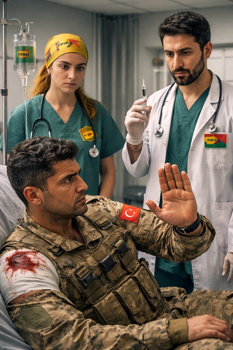 Türk Askerinin canı, devlete ve milletine 🇹🇷

Sadakati ise tartışmalı kişilere emanet edilemez.
Terör örgütüne sempati duyan doktorun da hemşirenin de Askerle aynı odada işi olamaz.
Sağlık ideoloji değil güven ister.