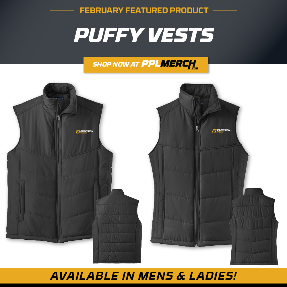 PrecisionPL's tweet photo. https://t.co/uFNwewyg29
Wear Your Commitment With Our February Featured Products: Puffy Vests
Shop Here: https://t.co/FQKOM0t8NI

#PrecisionPipeline #PPLMerch #Apparel #WinterApparel https://t.co/i1vT9v15kA