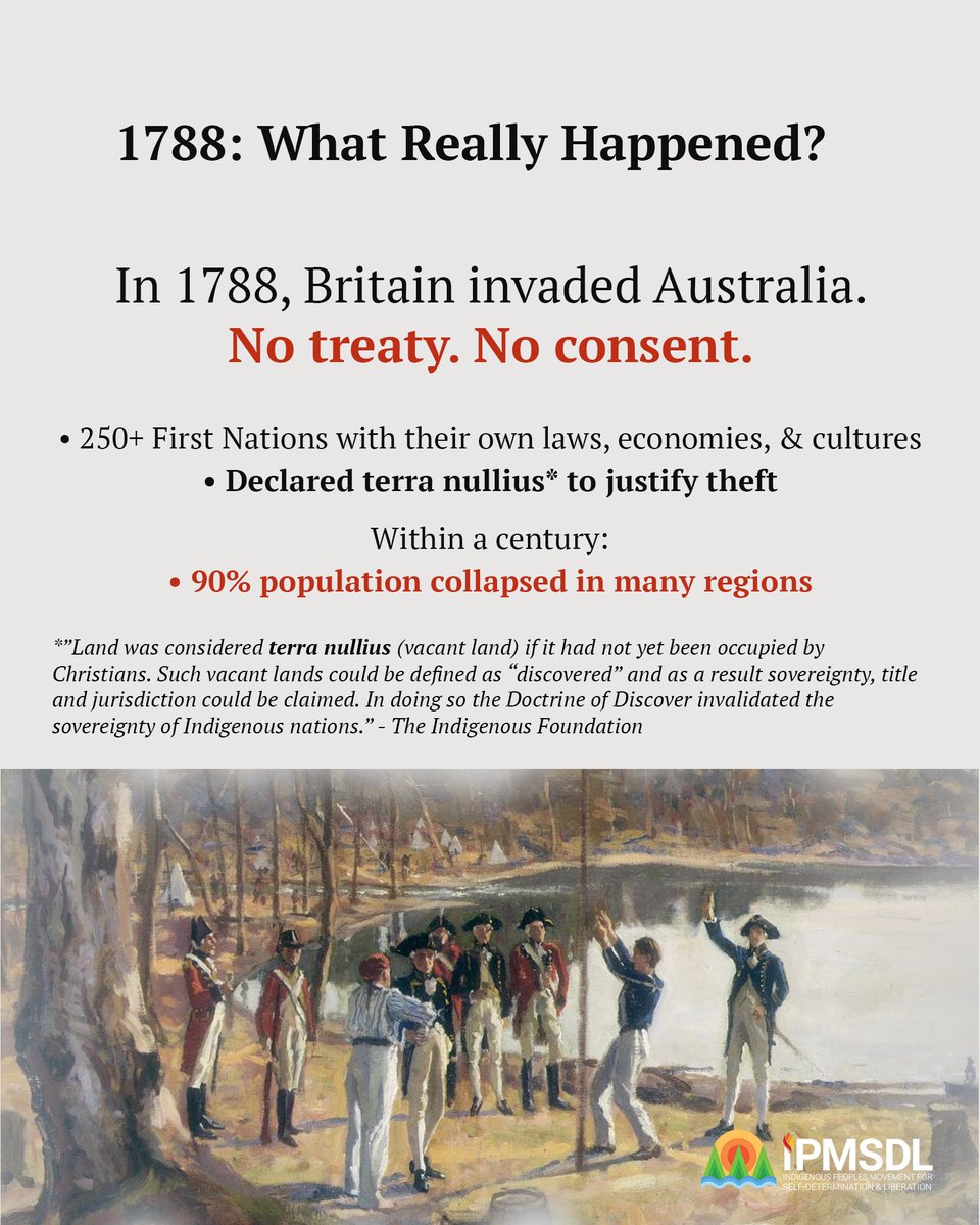 ipmsdl_'s tweet image. For First Nations and Torres Strait Islanders, this is a harrowing reminder of hundreds of years of land theft, oppression, and murder. Today Australia remains an important asset for Western imperialism and the NATO-aligned war machine led by the United States.
