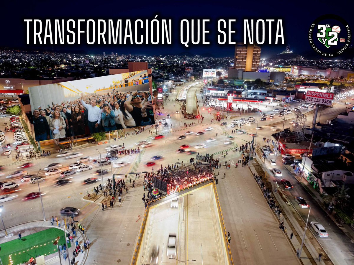 🚧 Hermosillo avanza, aunque a algunos les duela.

Con recursos propios, talento local y pese al sabotaje político, el nuevo paso a desnivel ya es una realidad.

📝 David Parra lo explica sin rodeos en su columna:

Con todo y sabotajes, Hermosillo en transformación (de la buena)
