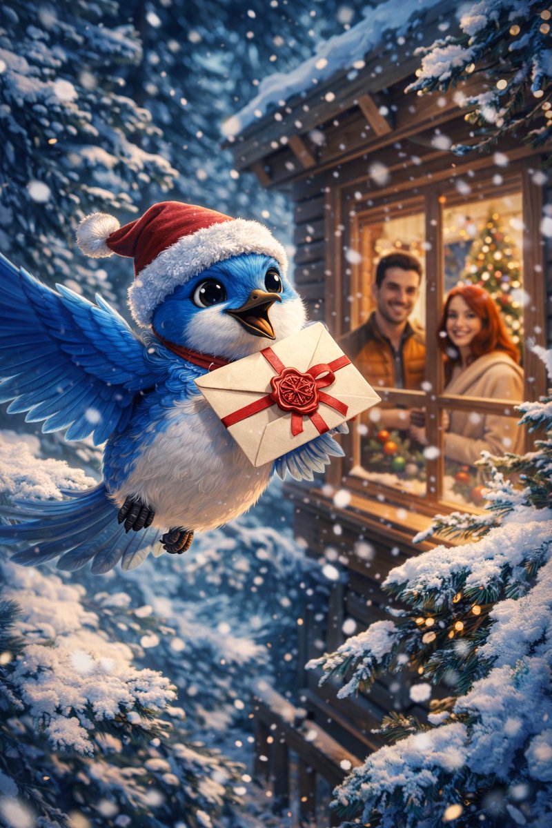 Blu the Bluebird is on a snowy flight through Camp Haven, delivering a holiday message filled with warmth and connection. Even in winter, Haven moments remind us how stories, trust, and care travel far. ❄️💙 <a href="/DataHaven_xyz/">DataHaven 🫎</a>