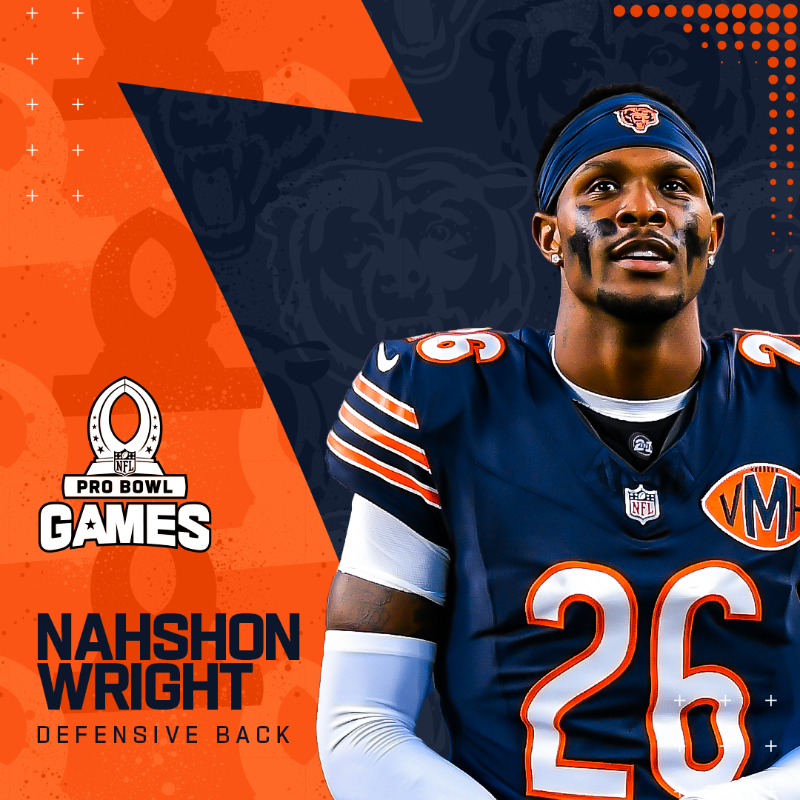 ChicagoBears's tweet photo. .@nahwrig is Pro Bowl bound! 👏