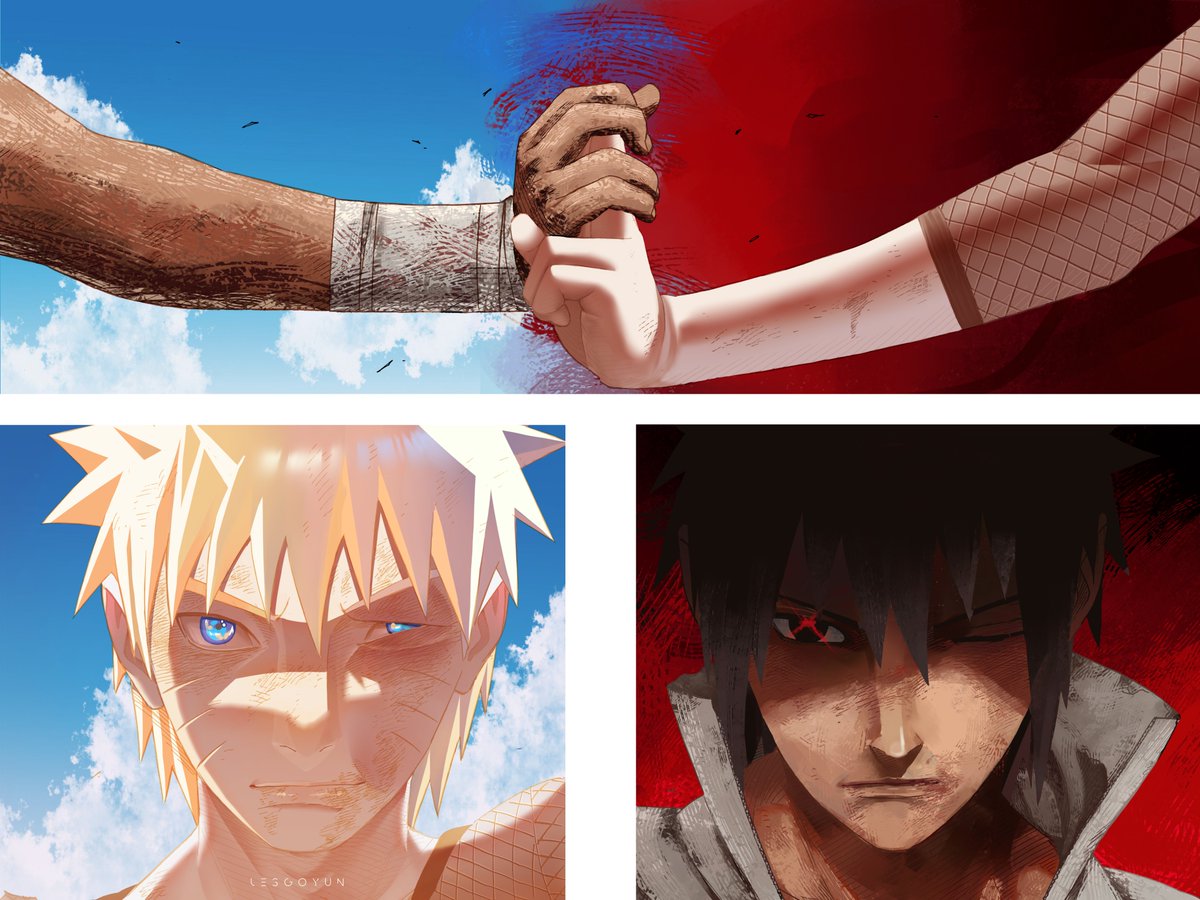 naruto and sasuke color