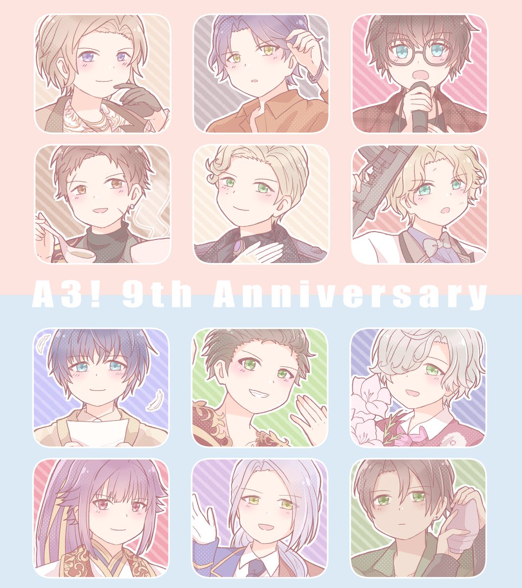 9周年おめでとうございます！🌸
#A3_9th_anniversary
#エースリー9周年
#エースリー満員御礼