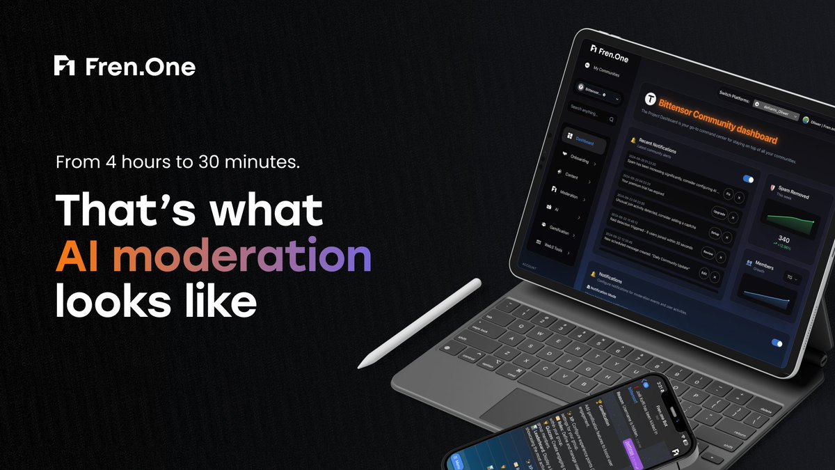 "Fren One cut our moderation time from 4 hours to 30 minutes daily." — Community Manager, 15k+ member <a href="/telegram/">Telegram Messenger</a>

99% spam detection accuracy. Real-time sentiment analysis. Cross-platform intelligence.

Start free: fren.one