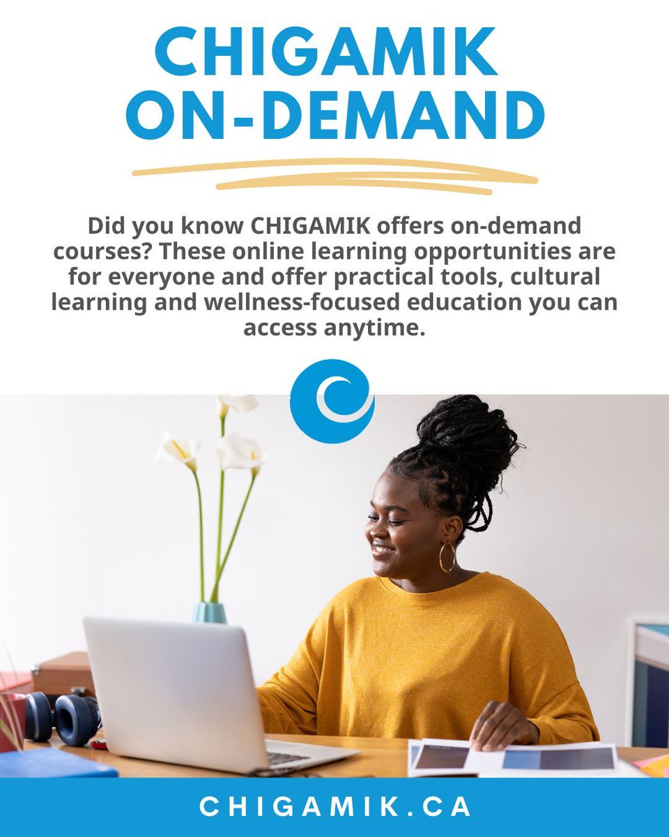 CHIGAMIK's tweet photo. Did you know CHIGAMIK offers on-demand courses? 🤔

Grow your knowledge and support your wellbeing with our on-demand courses that are designed to fit into your life. 

👉 Learn more and get started: https://t.co/o02jwAdB34

#OnDemandLearning #WellnessEducation #LifelongLearning https://t.co/yArcozQGuJ